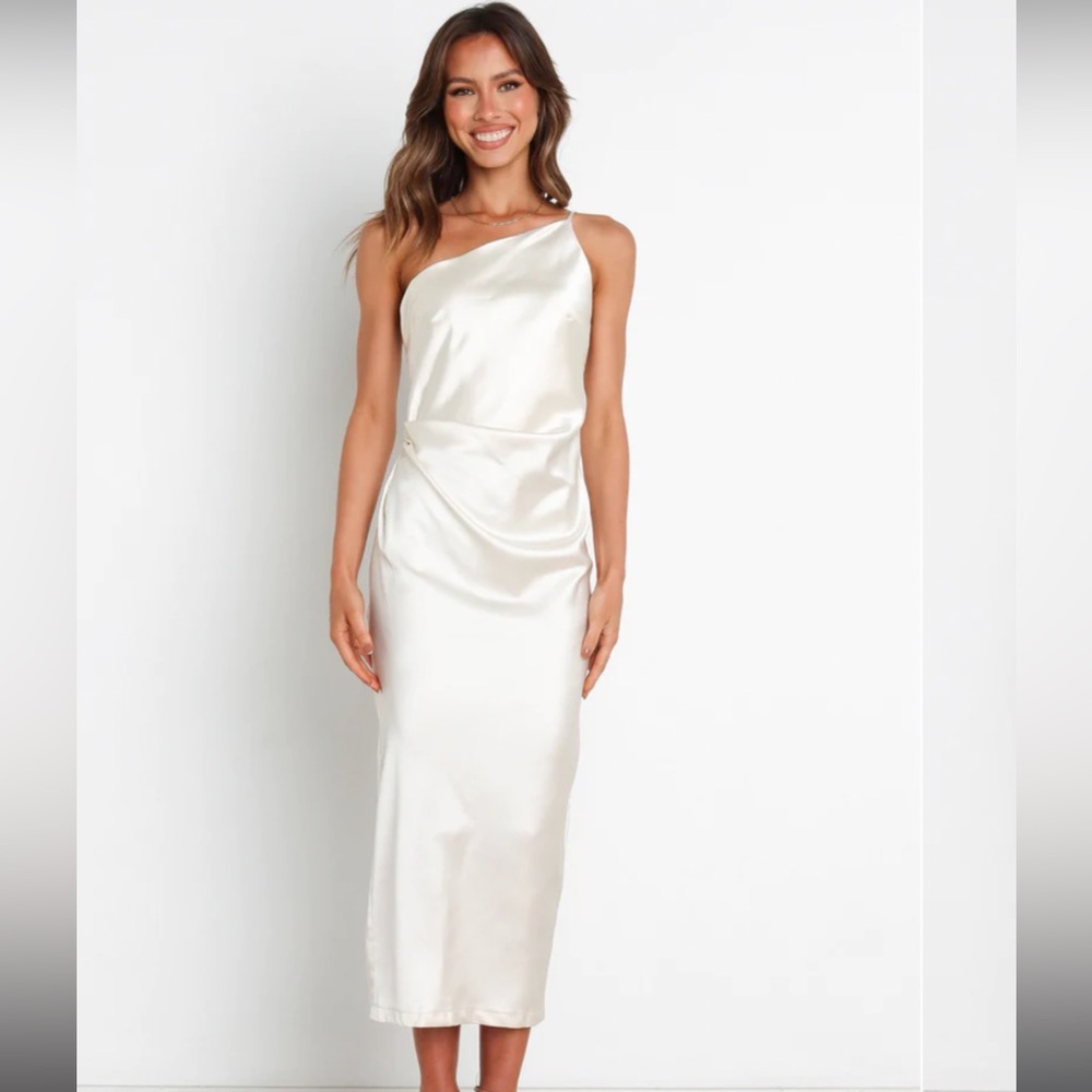 Petal + Pup Luella Dress- Pearl White/wore one time- BRAND NEW